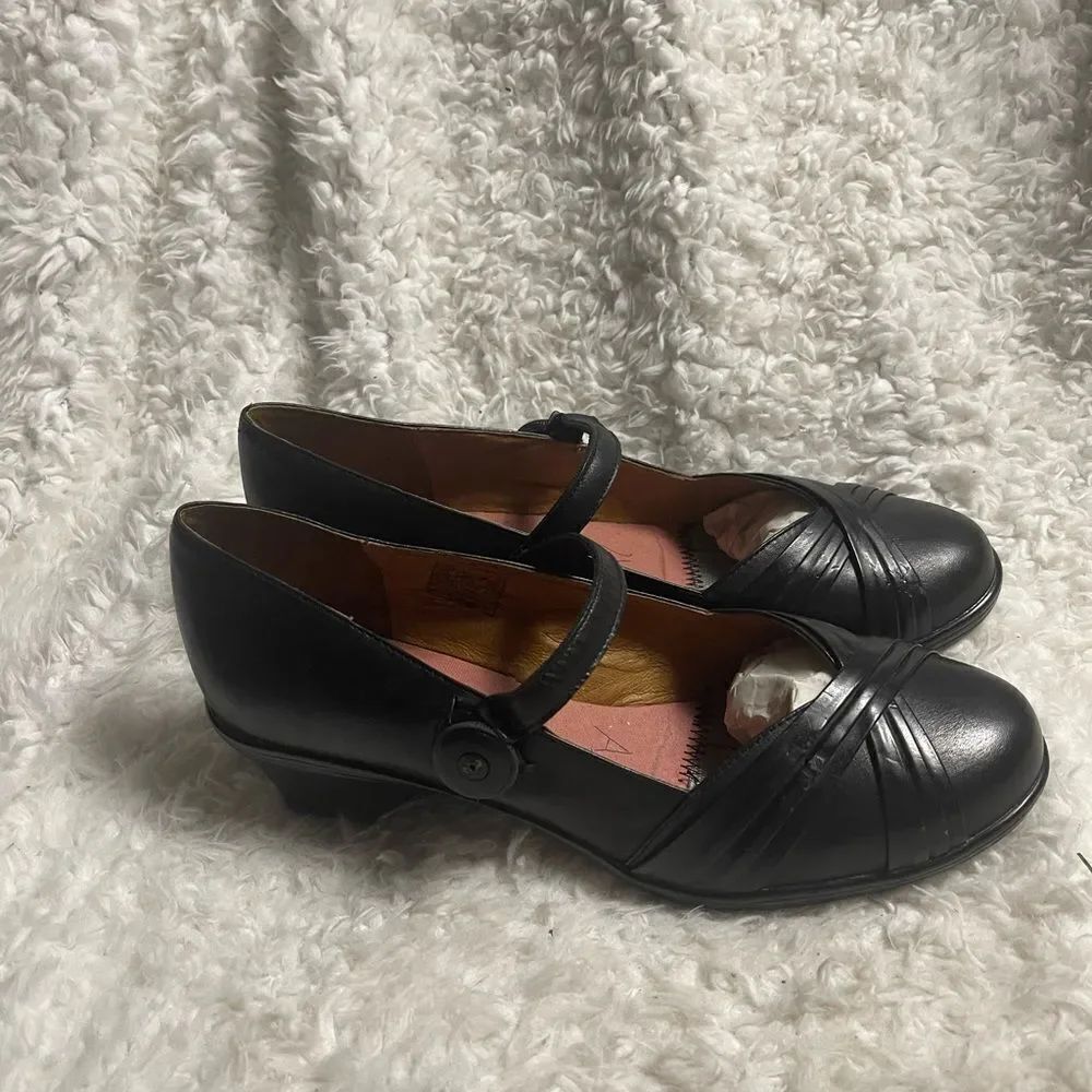 De Comfort Cindee leather Black Mary Jane Shoes with BOA closure system SZ12W